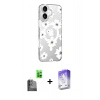 MARSİLYAN™- iPhone 16 Kılıf Yörünge Işık Prime - Siyah Bilvis 5in1 3D Magic Cam Ekran Koruyucu + Raze Metal Kamera Lens - SH
