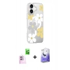 MARSİLYAN™- iPhone 16 Kılıf Yörünge Işık Prime - Siyah Bilvis 5in1 5D Magic Hayalet Cam Ekran Koruyucu + Raze Metal Kamera Lens - PE