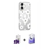 MARSİLYAN™- iPhone 16 Kılıf Yörünge Işık Prime - Siyah Bilvis 5in1 5D Magic Hayalet Cam Ekran Koruyucu + Bilvis Titan Kamera Lens - PE