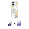 MARSİLYAN™- iPhone 16 Kılıf Yörünge Işık Prime - Siyah Bilvis 5in1 5D Magic Hayalet Cam Ekran Koruyucu + Bilvis Titan Kamera Lens - PE