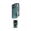 MARSİLYAN™- iPhone 16 Kılıf Yörünge Işık Serisi - Siyah 360 Mat Full Body Arka Koruyucu