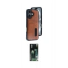 MARSİLYAN™- iPhone 16 Kılıf Yörünge Işık Serisi - Siyah 360 Mat Full Body Arka Koruyucu