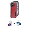 MARSİLYAN™- iPhone 16 Kılıf Yörünge Işık Serisi - Siyah 3D Antistatik Seramik Nano Ekran Koruyucu + Bilvis Titan Kamera Lens - SH