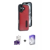 MARSİLYAN™- iPhone 16 Kılıf Yörünge Işık Serisi - Siyah Bilvis 5in1 3D Magic Cam Ekran Koruyucu + Bilvis Titan Kamera Lens - SH