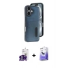 MARSİLYAN™- iPhone 16 Kılıf Yörünge Işık Serisi - Siyah Bilvis 5in1 5D Magic Hayalet Cam Ekran Koruyucu + Bilvis Titan Kamera Lens - YL