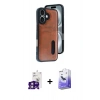 MARSİLYAN™- iPhone 16 Kılıf Yörünge Işık Serisi - Siyah Bilvis 5in1 5D Magic Hayalet Cam Ekran Koruyucu + Bilvis Titan Kamera Lens - PE