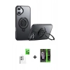 MARSİLYAN™- iPhone 16 Kılıf Zirve Çizgi Prime - Şeffaf 360 Full Body Arka Koruyucu + Raze Metal Kamera Lens - BZ