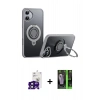 MARSİLYAN™- iPhone 16 Kılıf Zirve Çizgi Prime - Şeffaf 360 Full Body Arka Koruyucu + Bilvis Titan Kamera Lens - SH