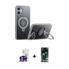 MARSİLYAN™- iPhone 16 Kılıf Zirve Çizgi Prime - Siyah 360 Mat Full Body Arka Koruyucu + Bilvis Titan Kamera Lens - PE