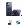 MARSİLYAN™- iPhone 16 Kılıf Zirve Çizgi Prime - Siyah 3D Antistatik Seramik Nano Ekran Koruyucu + Bilvis Titan Kamera Lens - PE