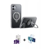MARSİLYAN™- iPhone 16 Kılıf Zirve Çizgi Prime - Siyah 3D Antistatik Seramik Nano Ekran Koruyucu + Bilvis Titan Kamera Lens - PE