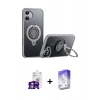 MARSİLYAN™- iPhone 16 Kılıf Zirve Çizgi Prime - Siyah Bilvis 5in1 3D Magic Cam Ekran Koruyucu + Bilvis Titan Kamera Lens - GS