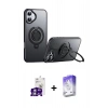 MARSİLYAN™- iPhone 16 Kılıf Zirve Çizgi Prime - Siyah Bilvis 5in1 3D Magic Cam Ekran Koruyucu + Bilvis Titan Kamera Lens - GS