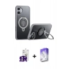 MARSİLYAN™- iPhone 16 Kılıf Zirve Çizgi Prime - Siyah Bilvis 5in1 3D Magic Cam Ekran Koruyucu + Bilvis Titan Kamera Lens - PE
