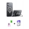 MARSİLYAN™- iPhone 16 Kılıf Zirve Çizgi Prime - Siyah Bilvis 5in1 3D Magic Cam Ekran Koruyucu + Raze Metal Kamera Lens - PE