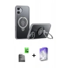 MARSİLYAN™- iPhone 16 Kılıf Zirve Çizgi Prime - Siyah Bilvis 5in1 3D Magic Cam Ekran Koruyucu + Raze Metal Kamera Lens - SH