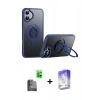 MARSİLYAN™- iPhone 16 Kılıf Zirve Çizgi Prime - Siyah Bilvis 5in1 3D Magic Cam Ekran Koruyucu + Raze Metal Kamera Lens - SH