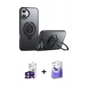 MARSİLYAN™- iPhone 16 Kılıf Zirve Çizgi Prime - Siyah Bilvis 5in1 5D Magic Hayalet Cam Ekran Koruyucu + Bilvis Titan Kamera Lens - YL