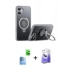 MARSİLYAN™- iPhone 16 Kılıf Zirve Çizgi Prime - Siyah Bilvis 5in1 5D Magic Hayalet Cam Ekran Koruyucu + Raze Metal Kamera Lens - LT
