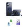 MARSİLYAN™- iPhone 16 Kılıf Zirve Çizgi Prime - Siyah Bilvis 5in1 5D Magic Hayalet Cam Ekran Koruyucu + Raze Metal Kamera Lens - LT