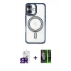 MARSİLYAN™- iPhone 16 Kılıf Zirve Doku Prime - Şeffaf 360 Full Body Arka Koruyucu + Bilvis Titan Kamera Lens - PE