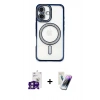 MARSİLYAN™- iPhone 16 Kılıf Zirve Doku Prime - Şeffaf Pasifik Cam Ekran Koruyucu + Bilvis Titan Kamera Lens - PE