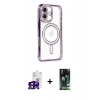 MARSİLYAN™- iPhone 16 Kılıf Zirve Doku Prime - Siyah 360 Mat Full Body Arka Koruyucu + Bilvis Titan Kamera Lens - SH