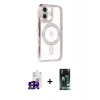 MARSİLYAN™- iPhone 16 Kılıf Zirve Doku Prime - Siyah 360 Mat Full Body Arka Koruyucu + Bilvis Titan Kamera Lens - SH
