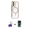 MARSİLYAN™- iPhone 16 Kılıf Zirve Doku Prime - Siyah 360 Mat Full Body Arka Koruyucu + Bilvis Titan Kamera Lens - SH