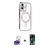 MARSİLYAN™- iPhone 16 Kılıf Zirve Doku Prime - Siyah 360 Mat Full Body Arka Koruyucu + Bilvis Titan Kamera Lens - SH