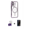 MARSİLYAN™- iPhone 16 Kılıf Zirve Doku Prime - Siyah 3D Antistatik Hayalet Cam Ekran Koruyucu + Bilvis Titan Kamera Lens - SH
