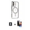 MARSİLYAN™- iPhone 16 Kılıf Zirve Doku Prime - Siyah 3D Antistatik Mat Seramik Nano Ekran Koruyucu + PVD Metal Kamera Lens - MI