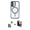 MARSİLYAN™- iPhone 16 Kılıf Zirve Doku Prime - Siyah 3D Antistatik Mat Seramik Nano Ekran Koruyucu + Raze Metal Kamera Lens - SH