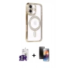 MARSİLYAN™- iPhone 16 Kılıf Zirve Doku Prime - Siyah 3D Antistatik Mat Seramik Nano Ekran Koruyucu + Bilvis Titan Kamera Lens - YL