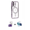 MARSİLYAN™- iPhone 16 Kılıf Zirve Doku Prime - Siyah 3D Antistatik Seramik Nano Ekran Koruyucu + Bilvis Titan Kamera Lens - GS