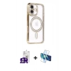 MARSİLYAN™- iPhone 16 Kılıf Zirve Doku Prime - Siyah 3D Antistatik Seramik Nano Ekran Koruyucu + Bilvis Titan Kamera Lens - GS