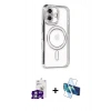 MARSİLYAN™- iPhone 16 Kılıf Zirve Doku Prime - Siyah 3D Antistatik Seramik Nano Ekran Koruyucu + Bilvis Titan Kamera Lens - GS