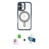 MARSİLYAN™- iPhone 16 Kılıf Zirve Doku Prime - Siyah 3D Antistatik Seramik Nano Ekran Koruyucu + Raze Metal Kamera Lens - PE