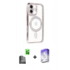 MARSİLYAN™- iPhone 16 Kılıf Zirve Doku Prime - Siyah Bilvis 5in1 3D Magic Cam Ekran Koruyucu + Raze Metal Kamera Lens - SH