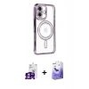 MARSİLYAN™- iPhone 16 Kılıf Zirve Doku Prime - Siyah Bilvis 5in1 5D Magic Hayalet Cam Ekran Koruyucu + Bilvis Titan Kamera Lens - GS