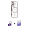 MARSİLYAN™- iPhone 16 Kılıf Zirve Doku Prime - Siyah Bilvis 5in1 5D Magic Hayalet Cam Ekran Koruyucu + Bilvis Titan Kamera Lens - GS