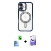 MARSİLYAN™- iPhone 16 Kılıf Zirve Doku Prime - Siyah Bilvis 5in1 5D Magic Hayalet Cam Ekran Koruyucu + Raze Metal Kamera Lens - LT