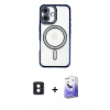 MARSİLYAN™- iPhone 16 Kılıf Zirve Doku Prime - Siyah Bilvis 5in1 5D Magic Hayalet Cam Ekran Koruyucu + PVD Metal Kamera Lens - MI
