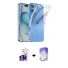 MARSİLYAN™- iPhone 16 Kılıf Zirve Doku - Siyah Bilvis 5in1 3D Magic Cam Ekran Koruyucu + Bilvis Titan Kamera Lens - GS