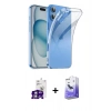 MARSİLYAN™- iPhone 16 Kılıf Zirve Doku - Siyah Bilvis 5in1 5D Magic Hayalet Cam Ekran Koruyucu + Bilvis Titan Kamera Lens - GS