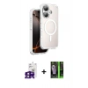 MARSİLYAN™- iPhone 16 Kılıf Zirve Klasik Prime - Şeffaf 360 Full Body Arka Koruyucu + Bilvis Titan Kamera Lens - PE