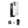 MARSİLYAN™- iPhone 16 Kılıf Zirve Klasik Prime - Siyah 360 Mat Full Body Arka Koruyucu + PVD Metal Kamera Lens - MI