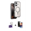 MARSİLYAN™- iPhone 16 Kılıf Zirve Klasik Prime - Siyah 3D Antistatik Mat Seramik Nano Ekran Koruyucu + Bilvis Titan Kamera Lens - SH