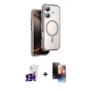 MARSİLYAN™- iPhone 16 Kılıf Zirve Klasik Prime - Siyah 3D Antistatik Mat Seramik Nano Ekran Koruyucu + Bilvis Titan Kamera Lens - SH