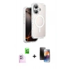 MARSİLYAN™- iPhone 16 Kılıf Zirve Klasik Prime - Siyah 3D Antistatik Mat Seramik Nano Ekran Koruyucu + Raze Metal Kamera Lens - PE